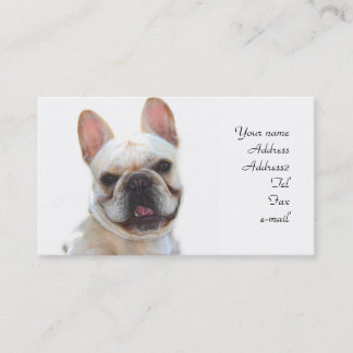 Tarjetas de visita del bulldog francés