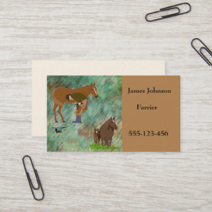 Tarjetas de visita del caballo de Horseshoeing del