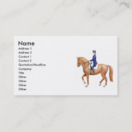 Tarjetas de visita del caballo del Dressage