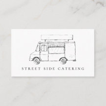 Tarjetas de visita del camión de la comida