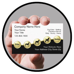 Tarjetas de visita del canguro del perro