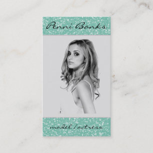 Tarjetas de visita del cantante de la actriz del