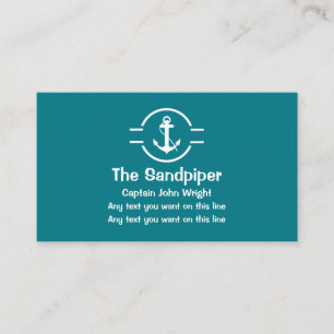Tarjetas de visita del capitán del barco