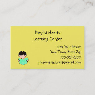 Tarjetas de visita del centro de aprendizaje