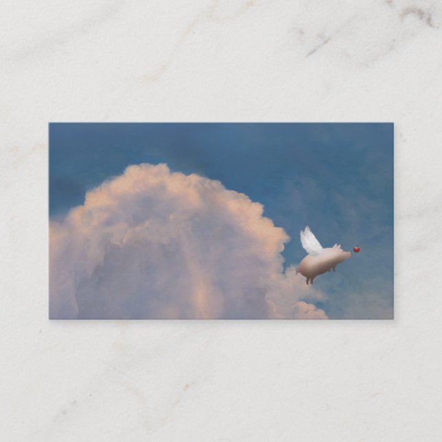 tarjetas de visita del cerdo del vuelo (Anverso)