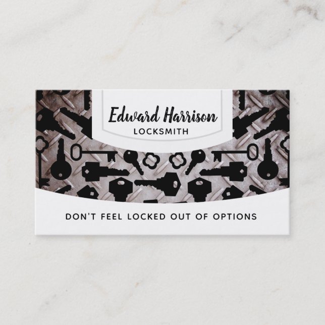 Tarjetas de visita del cerrajero (Anverso)