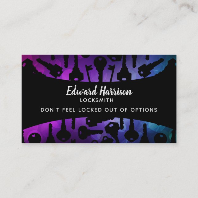 Tarjetas de visita del cerrajero (Anverso)