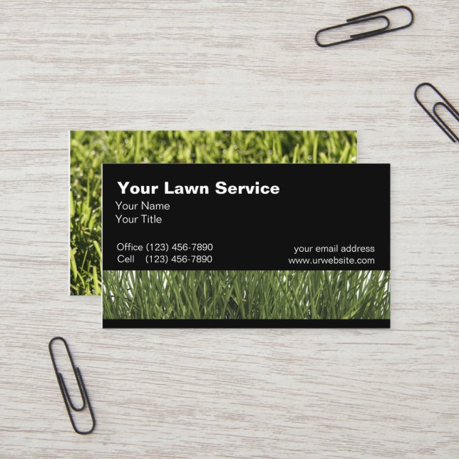 Tarjetas de visita del césped (Anverso/Reverso In Situ)