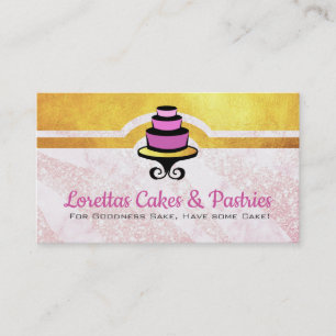 Tarjetas de visita del chef de repostería