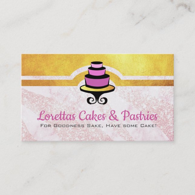 Tarjetas de visita del chef de repostería (Anverso)