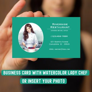 Tarjetas de visita del Chef Lady