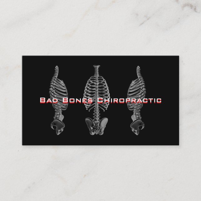 Tarjetas de visita del Chiropractor de la (Anverso)