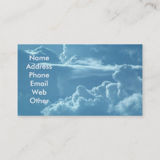 Tarjetas de visita del cielo nublado