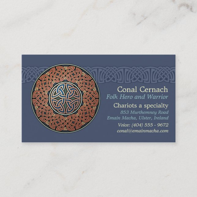 Tarjetas de visita del círculo de Knotwork, estilo (Anverso)