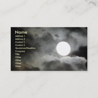 Tarjetas de visita del claro de luna del HACHA