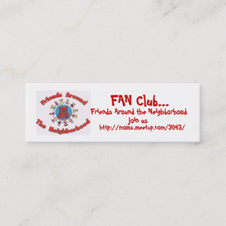 Tarjetas de visita del club de fans - modificadas