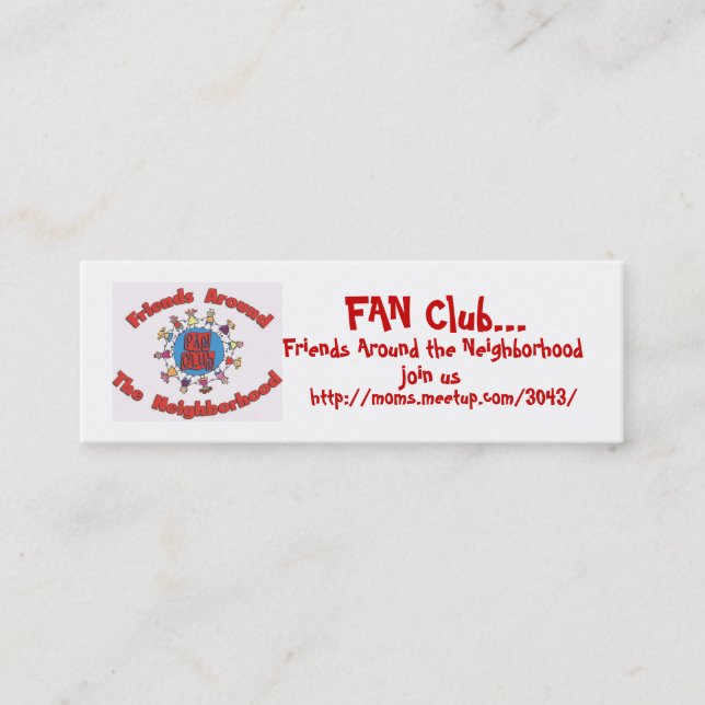 Tarjetas de visita del club de fans - modificadas (Anverso)