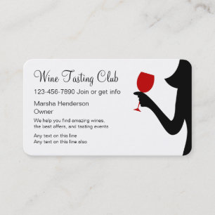 Tarjetas de visita del club de la degustación de