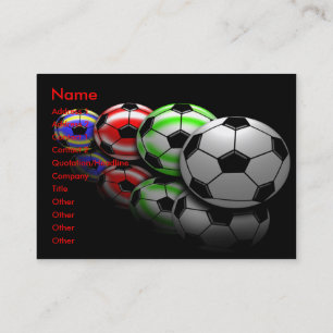 Tarjetas de visita del coche del fútbol