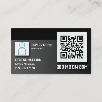 Tarjetas de visita del código de barras de BBM