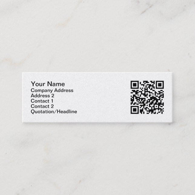 Tarjetas de visita del código de QR (Anverso)