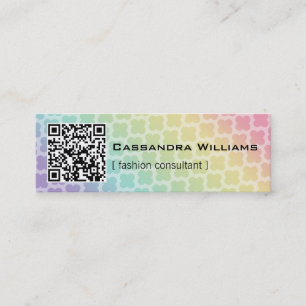 Tarjetas de visita del CÓDIGO de Quatrefoil QR de
