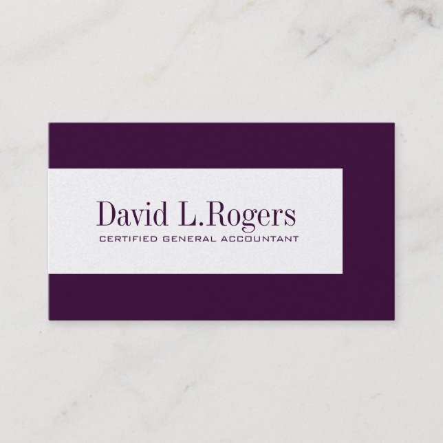 Tarjetas de visita del contable (Anverso)