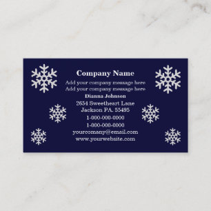 Tarjetas de visita del copo de nieve