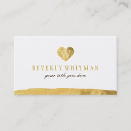 Tarjetas de visita del corazón del monograma del