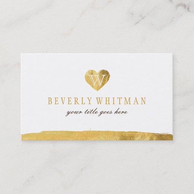 Tarjetas de visita del corazón del monograma del (Anverso)