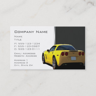 Tarjetas de visita del Corvette