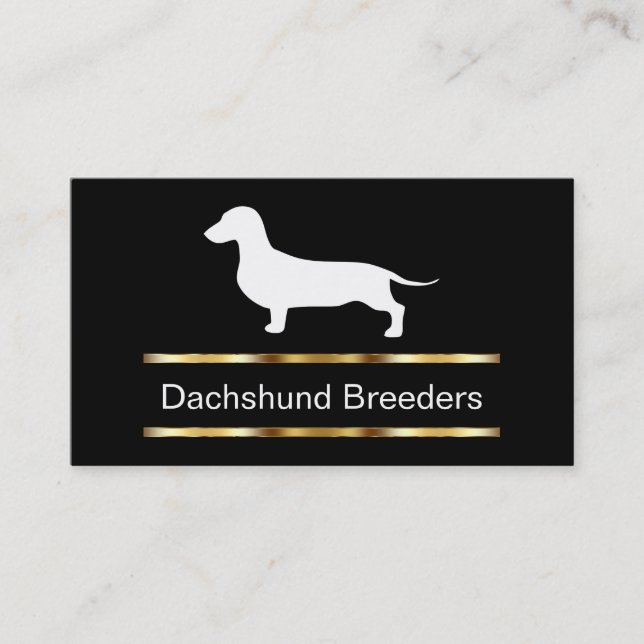 Tarjetas de visita del criador del Dachshund (Anverso)