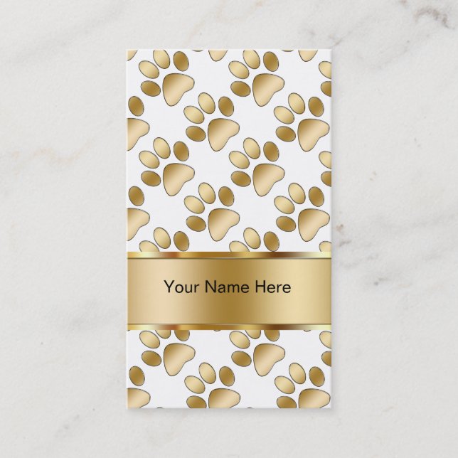 Tarjetas de visita del cuidado de animales de (Anverso)