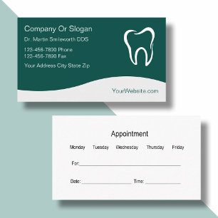 Tarjetas de visita del dentista