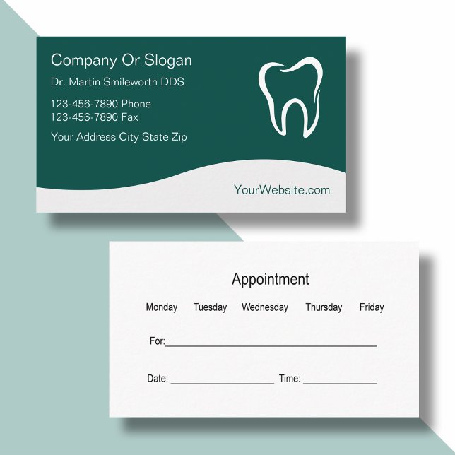 Tarjetas de visita del dentista (Subido por el creador)