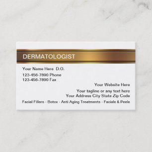 Tarjetas de visita del dermatólogo