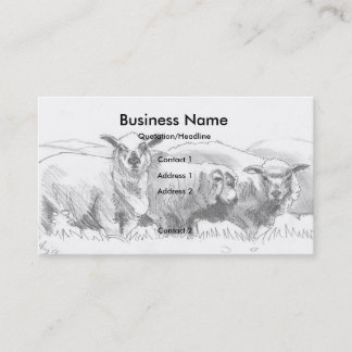 Tarjetas de visita del dibujo de las ovejas