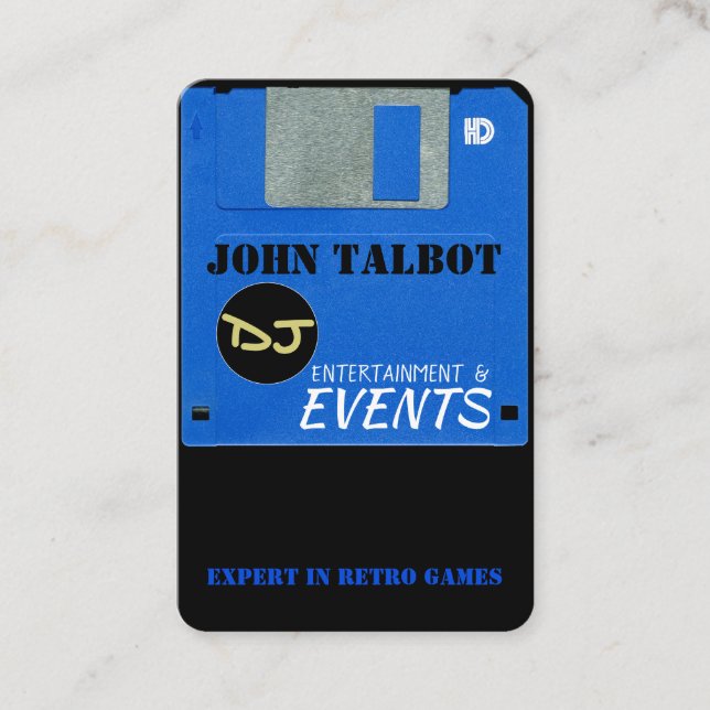 Tarjetas de visita del disco blando del juego (Anverso)