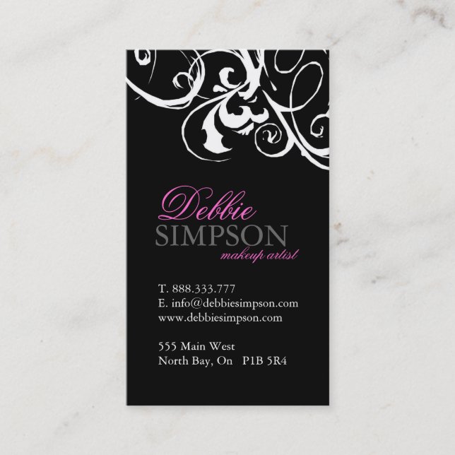 Tarjetas de visita del diseñador (Anverso)