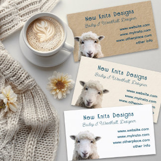 Tarjetas de visita del Diseñador de fibra de lana 