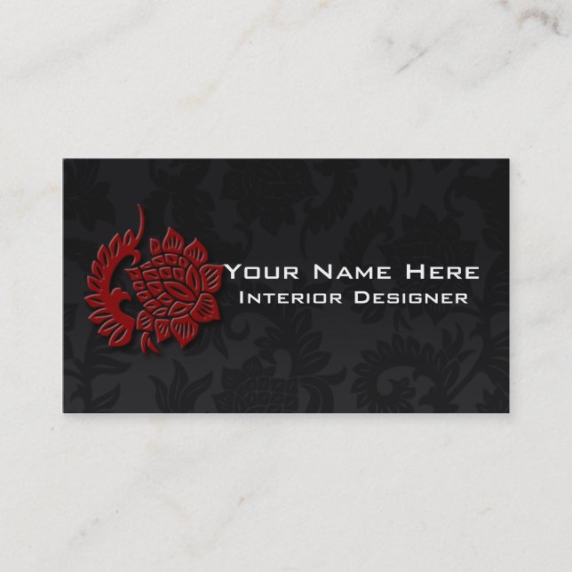 Tarjetas de visita del Diseñador de interiores (Anverso)