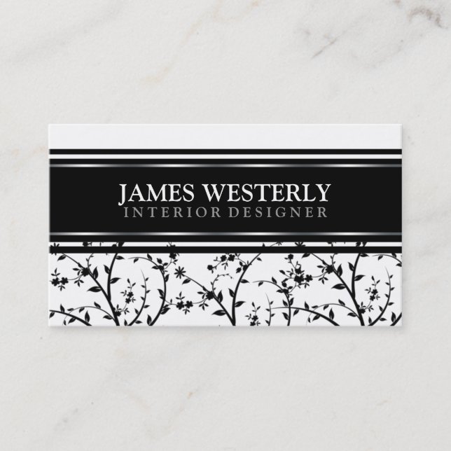 Tarjetas de visita del Diseñador de interiores pro (Anverso)