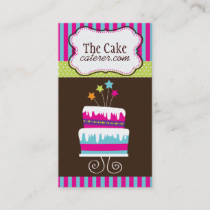 Tarjetas de visita del diseñador de la torta