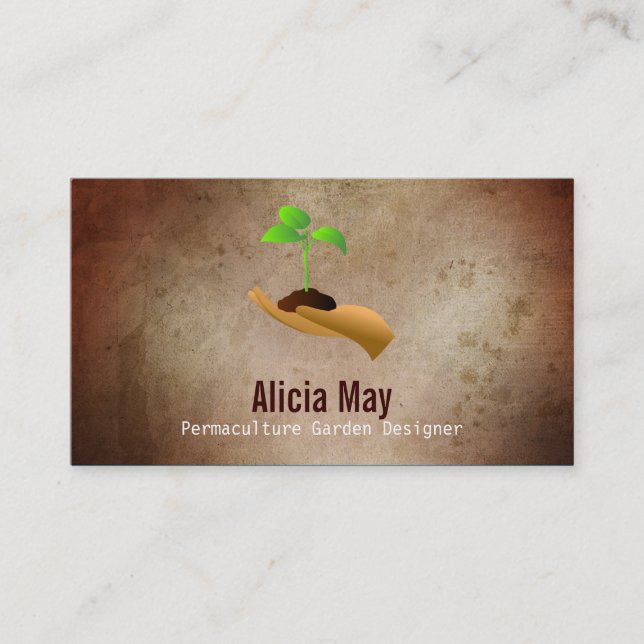 Tarjetas de visita del diseñador de Permaculture (Anverso)