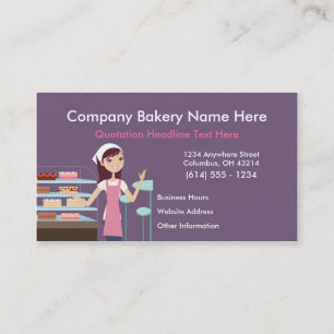 Tarjetas de visita del diseño 2 de la panadería/
