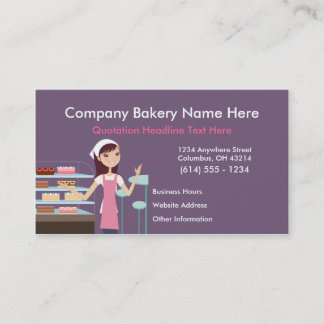 Tarjetas de visita del diseño 2 de la panadería/de