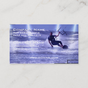 Tarjetas de visita del diseño de Kiteboarding
