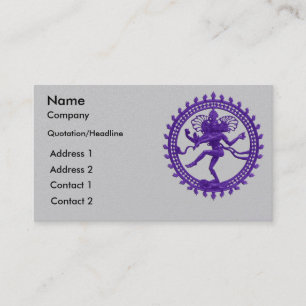 Tarjetas de visita del diseño de la danza de Shiv
