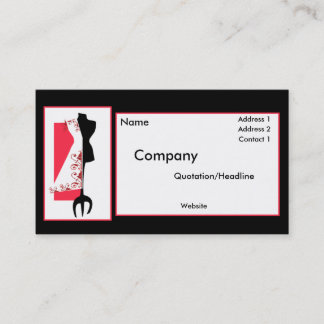 Tarjetas de visita del diseño de la modista