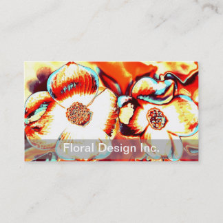Tarjetas de visita del diseño floral